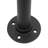 Three-Step Wall-Mounted Straight Ladder Black Loads 440.92Lbs (Size: 39.37In/100Cm)
