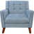Tissu bleu sélectionné