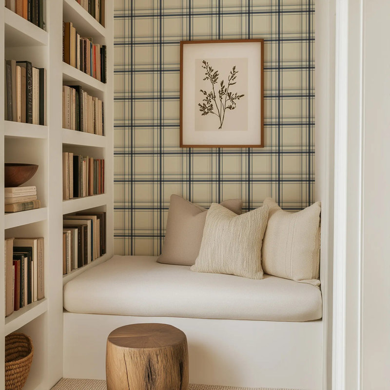 Ashcroft Tartan, Oxford Blue, Peel & Stick