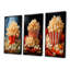 Carnival Kernels Bright Pop Corn Fiesta I - Popcorn, ensemble de 3 reproductions d'art sur toile-1889085006-1889084995
