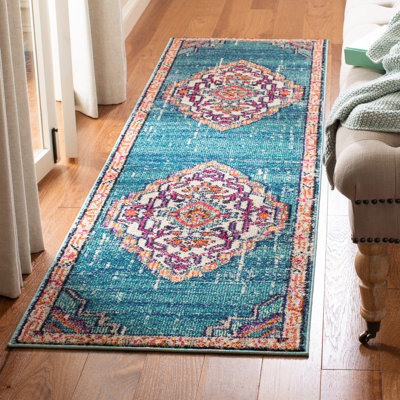 Hertzler Oriental Blue/Multi Area Rug