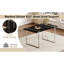 Table de salle à manger avec bureau noir, 55 po x 31,5 po x 30 po, pieds galvanisés, cuisine, terrasse, pièce, bureau, pour 4 à 6 personnes en noir, personnes, fonction d'affichage en métal-954019085-954019083