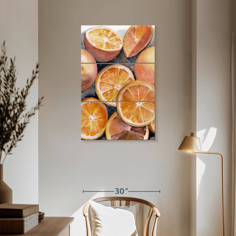 Yarlin Fruit Slices III, 57" H x 36" W