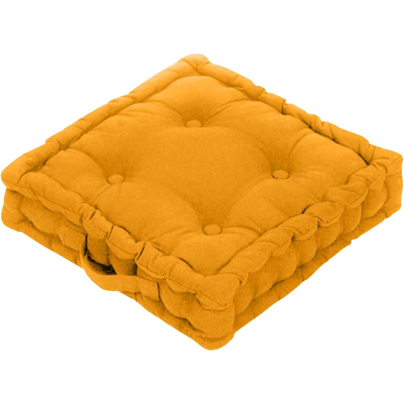Samyo 45x45+10cm Box Cushion Seat Cushion, Musturd