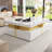 Glossy Square Storage Coffee Table With 4 Drawers-403731392-403731393