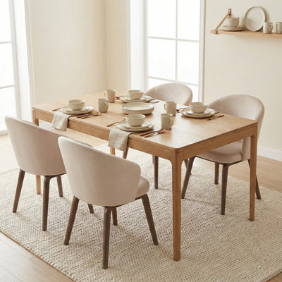 Kinfolk Rectangle Wooden Dining Table - 150cm