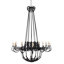 French 12-Light Candle Style Empire Chandelier with Wrought Iron Accent