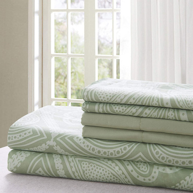 Ensemble de draps en microfibre Lux Hotel, Ivoire, Ensemble de draps pour très grand lit californien