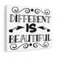 Different Is Beautiful - Wrapped Canvas Print
