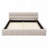 Chenille Fabric Grounded Bed Frame-453298001