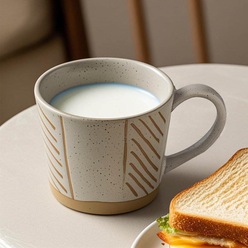 Tasse à café en céramique (12 oz), idéale pour le café au lait, cappuccino, thé, tasse artistique, style fait à la main, idéale pour les cadeaux
