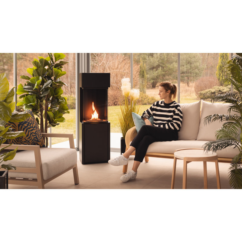 Planika - Arcticon Bioethanol Fireplace, Freestanding BEV Fireplace for Indoor