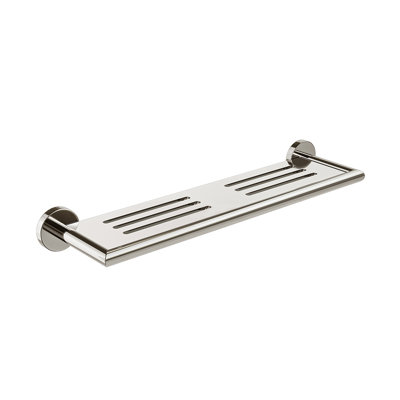 Summit Wall-Mounted Shower Shelf - Polished Nickel, Premium Brass Construction, Installation Hardware Included