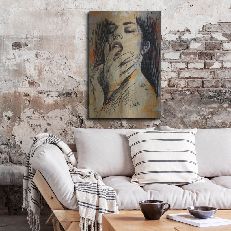 Art mural en métal «Savour and Desire» de Winston Porter, par Loui Jover, H 36 po x l 36 po