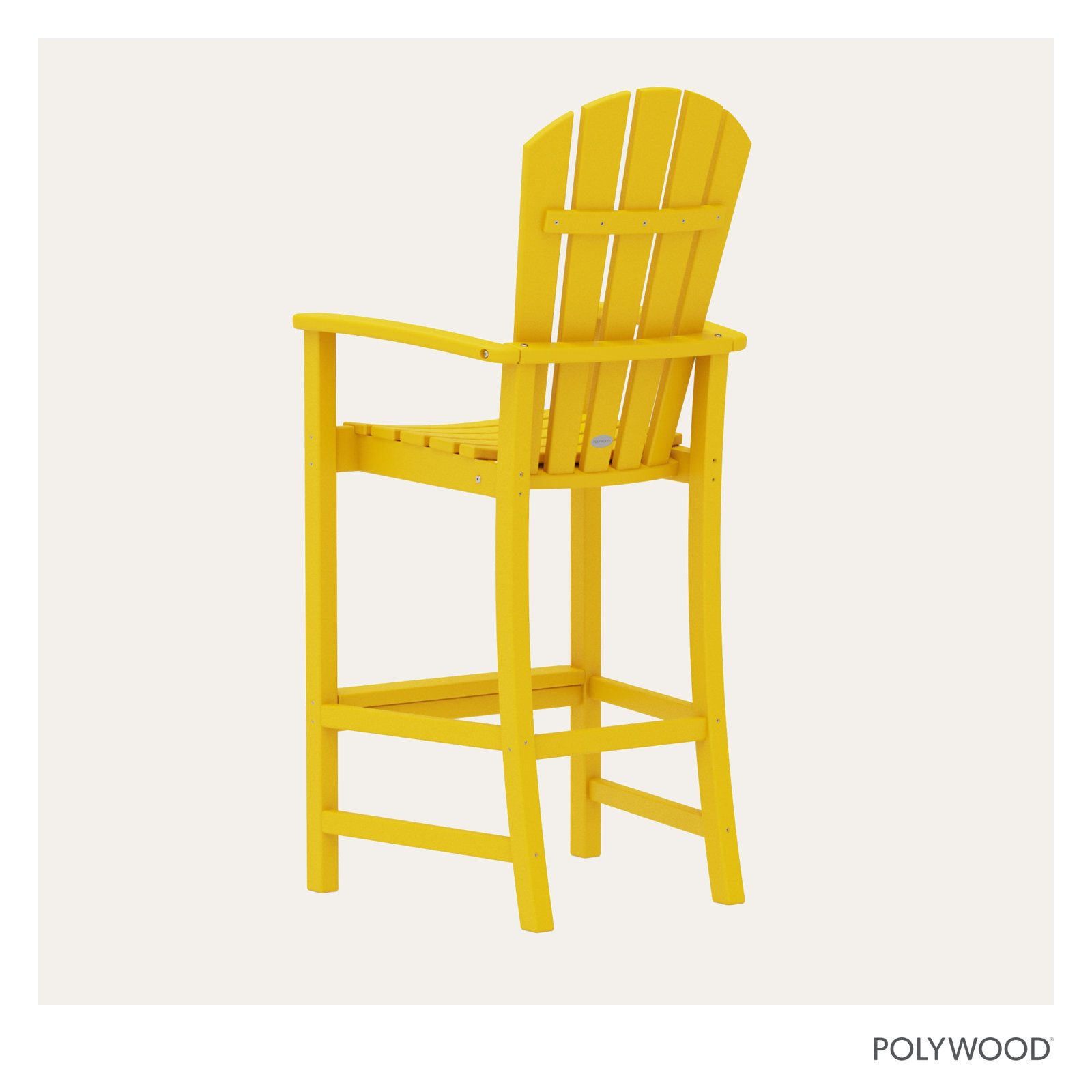 POLYWOOD Palm Coast Bar Chair, Lemon