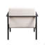Fauteuil d'appoint en métal blanc Millie
