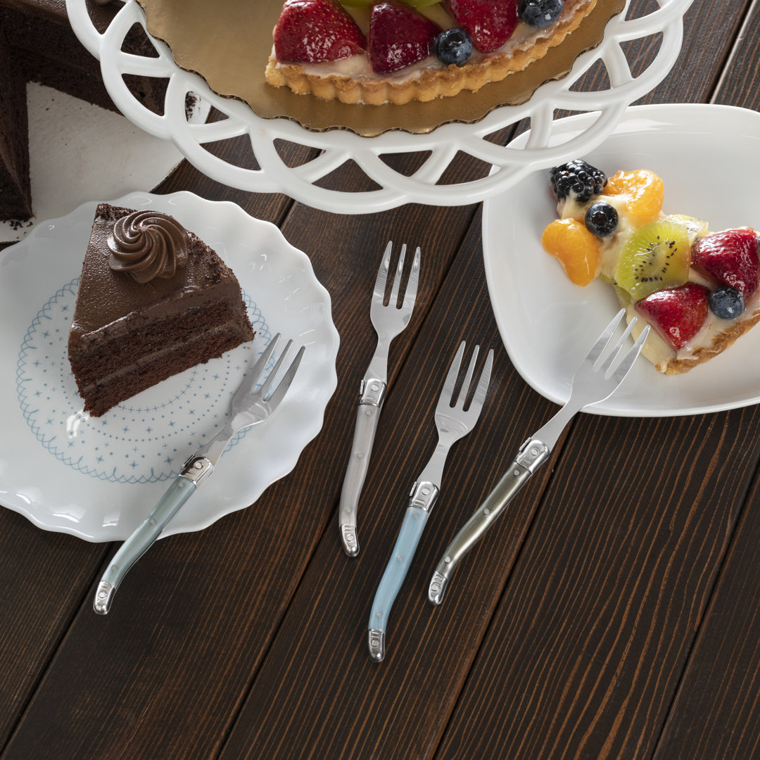 French Home Laguiole Cake Forks with Mother of Pearl Handles, 4-Piece Set (Set of 4) French Home