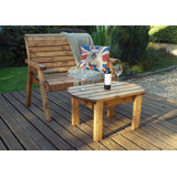 Farrar 2 Piece Wooden Bench Set