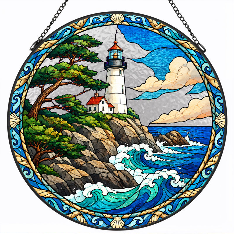 Nautical & Beach Window Panel, H 12 po