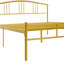 Structure de grand lit plateforme en métal avec tête de lit incurvée, support de lattes en acier, aucun sommier tapissier requis, lit moderne Glam -245176689