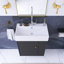 Meuble-lavabo flottant moderne 21,6 po avec lavabo en céramique-437933227