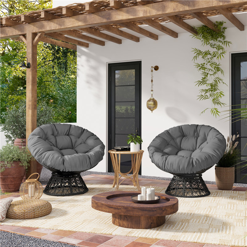 High-Density Polyethylene (HDPE) Outdoor Garden Chair, Grey