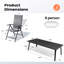 Ensemble repas pour 8 personnes avec chaises pliantes réglables et trou pour parasol-120463740