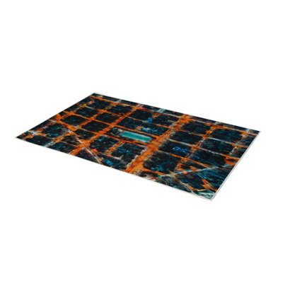 Tapis d'entrée de qualité supérieure, impression numérique 3D, 39,4 x 59,1 pouces | 100% polyester, antibactérien, antidérapant | Hauteur des poils: 0,04 po, lavable à la machine, idéale pour décorer le salon et le vestibule