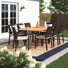 Anautica 8 - Person Wicker Patio Dining Set with Rectangular Table , Cushions Included