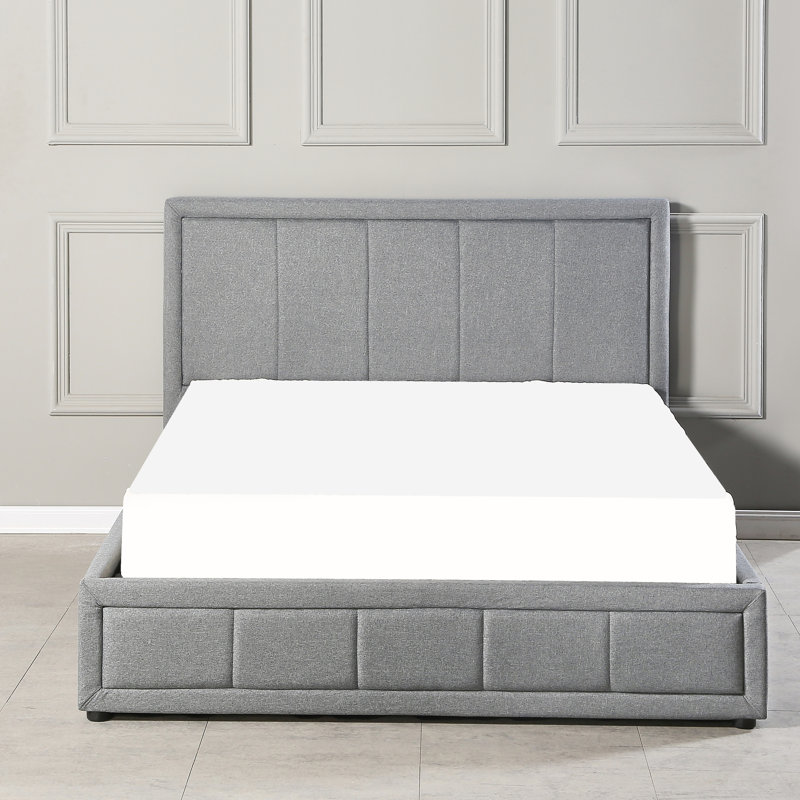 Cyrgalis Upholstered Ottoman Storage Bed with Mattress, Small Double (4')