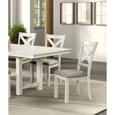Mobilier de salle à manger rustique en chêne blanc 2 pièces Farmhouse