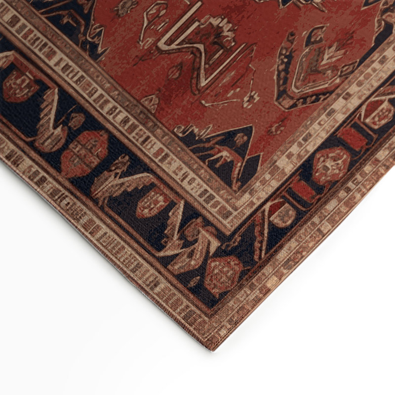 Tapis d'intérieur et d'extérieur brun Persian, Rectangle 9 pi x 12 pi