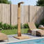 vidaXL Outdoor Shower Adjustable Solid Acacia Wood and Stainless Steel Garden-133396292