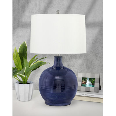 Padua 27 in. Admiral Blue Table Lamp