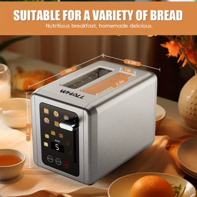 WHALL - 2 Slice Touchscreen Toaster