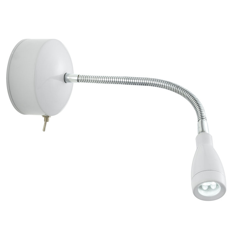 Benavides Mild Steel LED Spotlight, White/Chrome