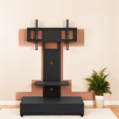 Multifunctional Black Tv Stand: Mdf & Metal, Modern Style For Versatile Spaces