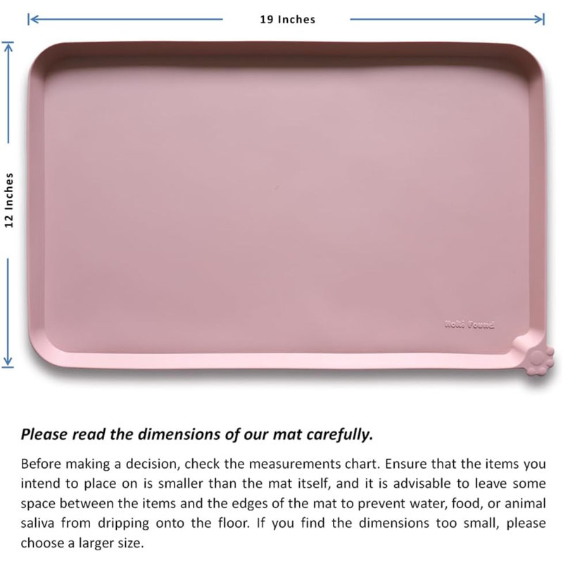 Mangeoire surélevée antidérapante, Rose neutre, 12"