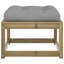 Garden Footstool with Cushions Impregnated Wood Pine
