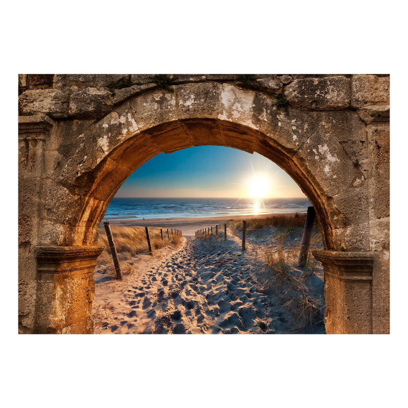 Murale arche et plage Alondrea, L 82 po x l 118 po