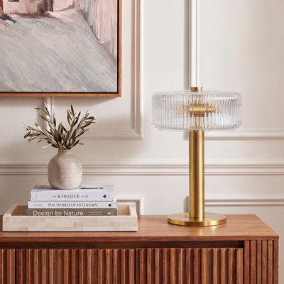 Richmon 17 Inch Glass/Metal Table Lamp