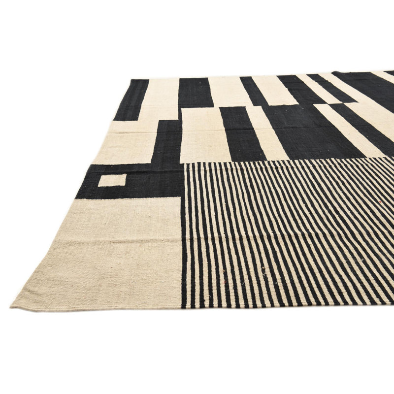 Tapis noir et blanc Parrett