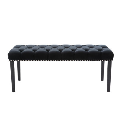 Heng Ming Upholstered Tufted Bench Ottoman