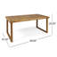 Élégante table d'extérieur en bois de 69 po avec finition naturelle, rehaussant l'attrait de votre patio en offrant une atmosphère paisible