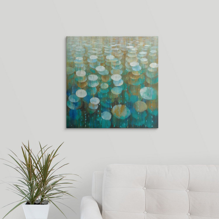 «Rain Drops», impression d'art graphique Danhui Nai, H 20 po x l 20 po x P 1,5 po, Toile