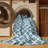Machine Washable Trellis Blue Area Rug-1342332125