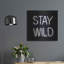 Ebern Designs «Stay Wild In Neon White» par Luxe Portfolio, art mural en métal-1359541570