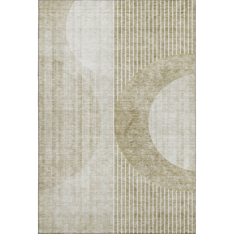Premium Machine Washable Prisco Taupe Rug