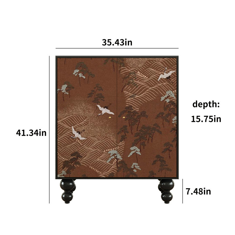 Armoire à chaussures en bois massif Crane