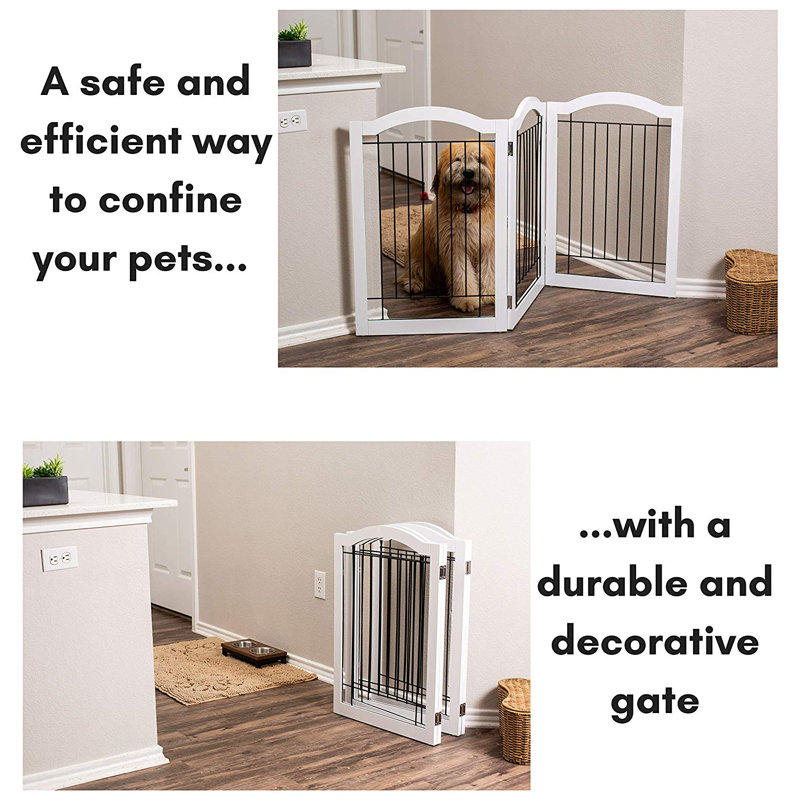 Barrière autoportante pour animaux, Blanc